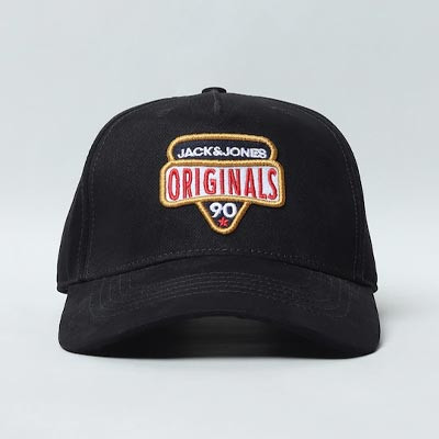 Men Black & Red Embroidered Baseball Cap