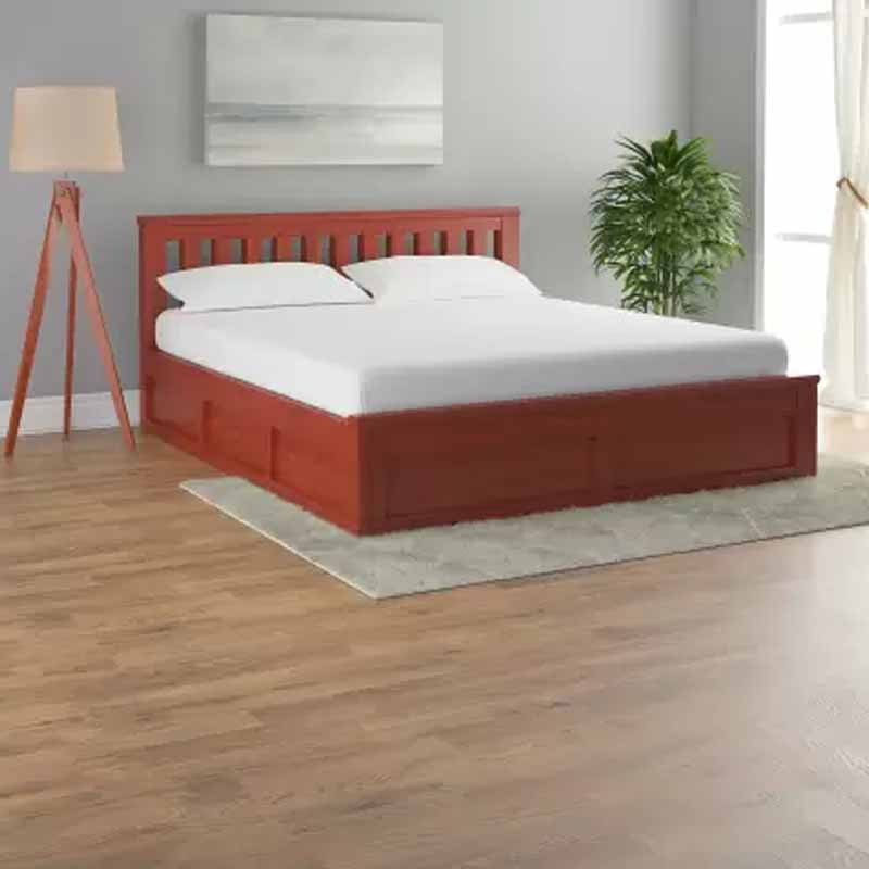 duroflex Mellow Mahogany Wood Solid Wood Queen Box Bed