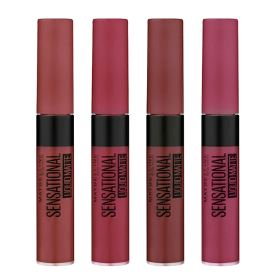 New York Pout & Play - Set of 4 Sensational Liquid Matte Lipsticks - 7ml each