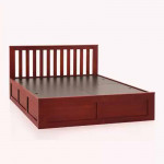 duroflex Mellow Mahogany Wood Solid Wood Queen Box Bed