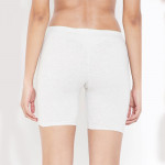 Women White Solid Boy Shorts Briefs