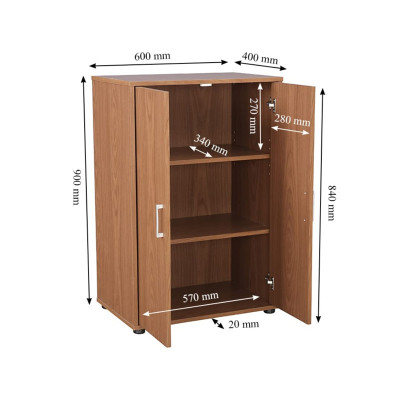 Henley Engineered Wood Multipurpose Cabinet in Walnut Color