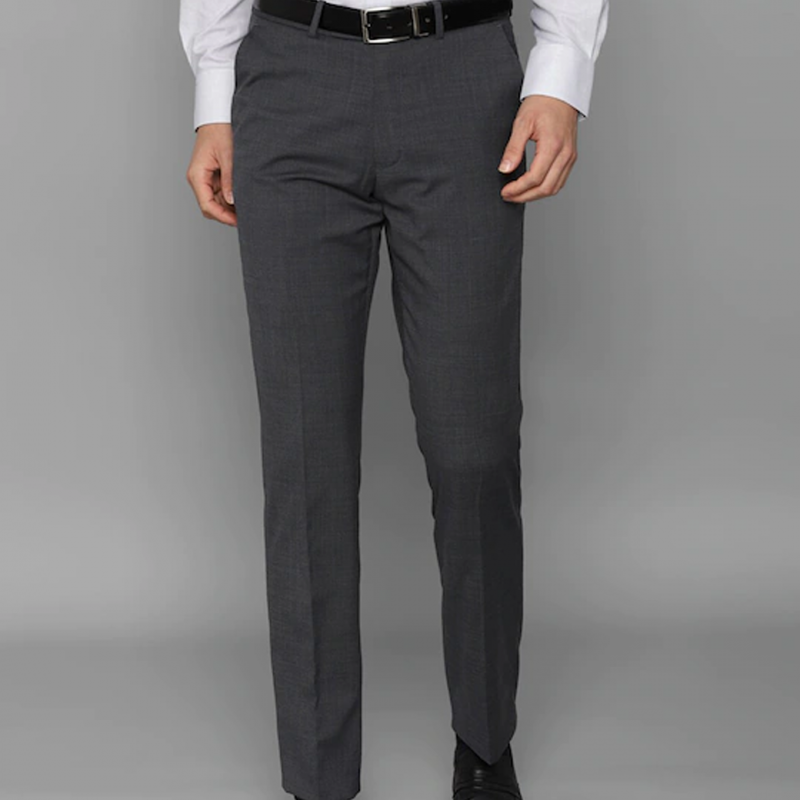 Men Grey Slim Fit Formal Trousers